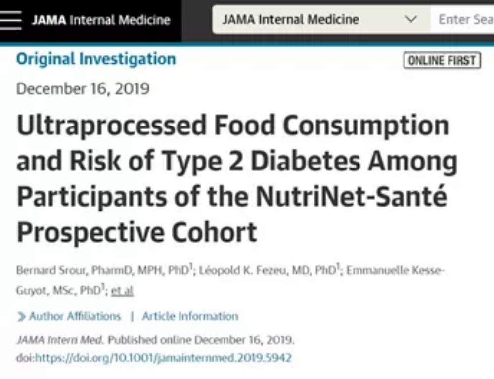 JAMA子刊：加工食品会增加2型糖尿病的风险吗？
